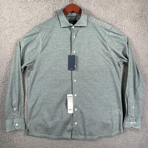 ETON‎ CONTEMPORARY Men's Shirt Green Size XL Long Sleeve Button Up Preppy Work